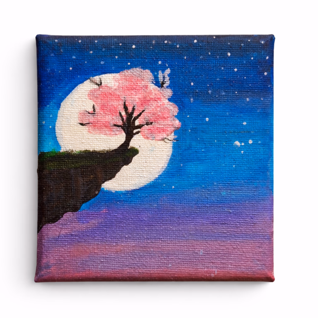 Tableaux a L'Acrylique -Pleine Lune, Tableaux paysages